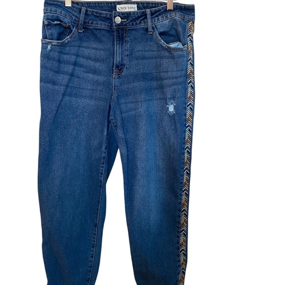 Blue Jeans with Rainbow Trim - Picture 1 of 4